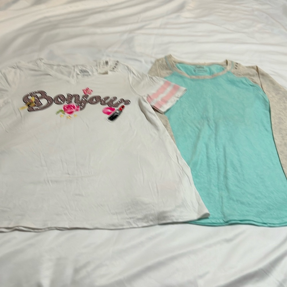 NWT justice girls T-shirt Size 10 plus short sleeve & Size 12 long sleeve
